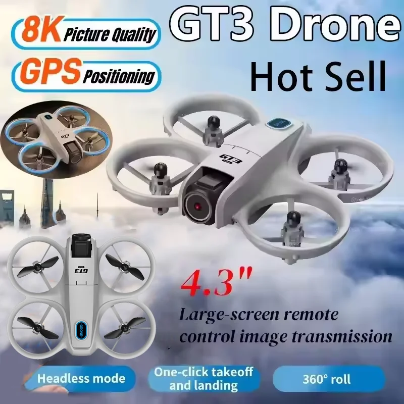 Drone Rc Fpv Pro - GT3 Drone 8K HD Dual Cameras
