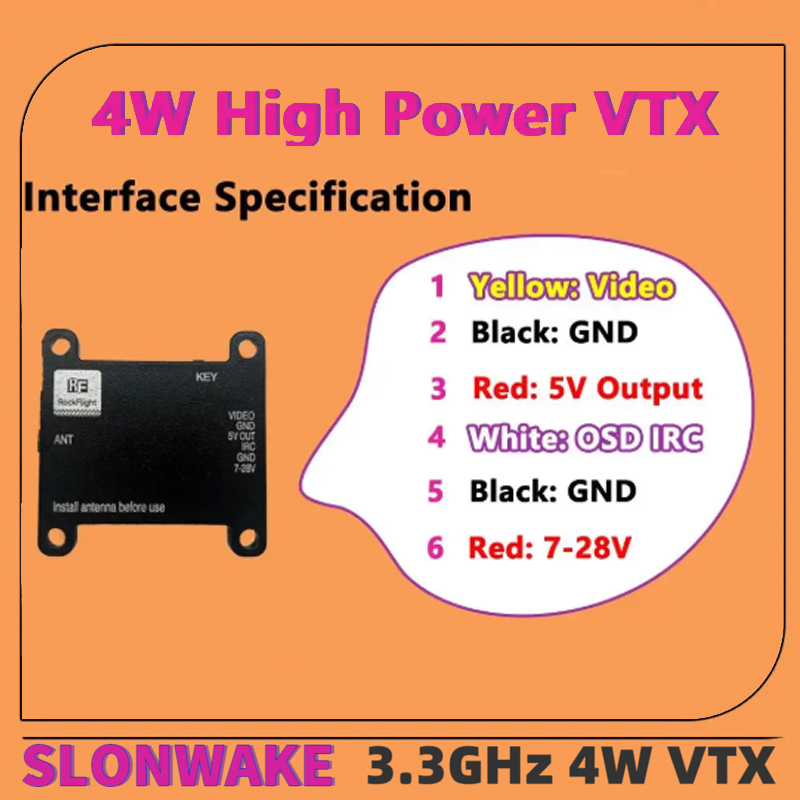 SLONWAKE FPV 3.3G 16CH 4000mW  - Drone Rc Controller reseña y precio