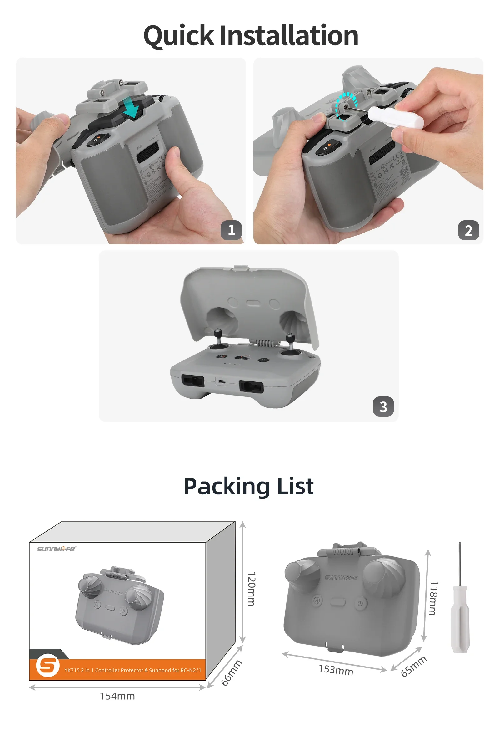 2 in 1 Controller Protector Su - Drone Dji Rc Pro 2 reseña y precio
