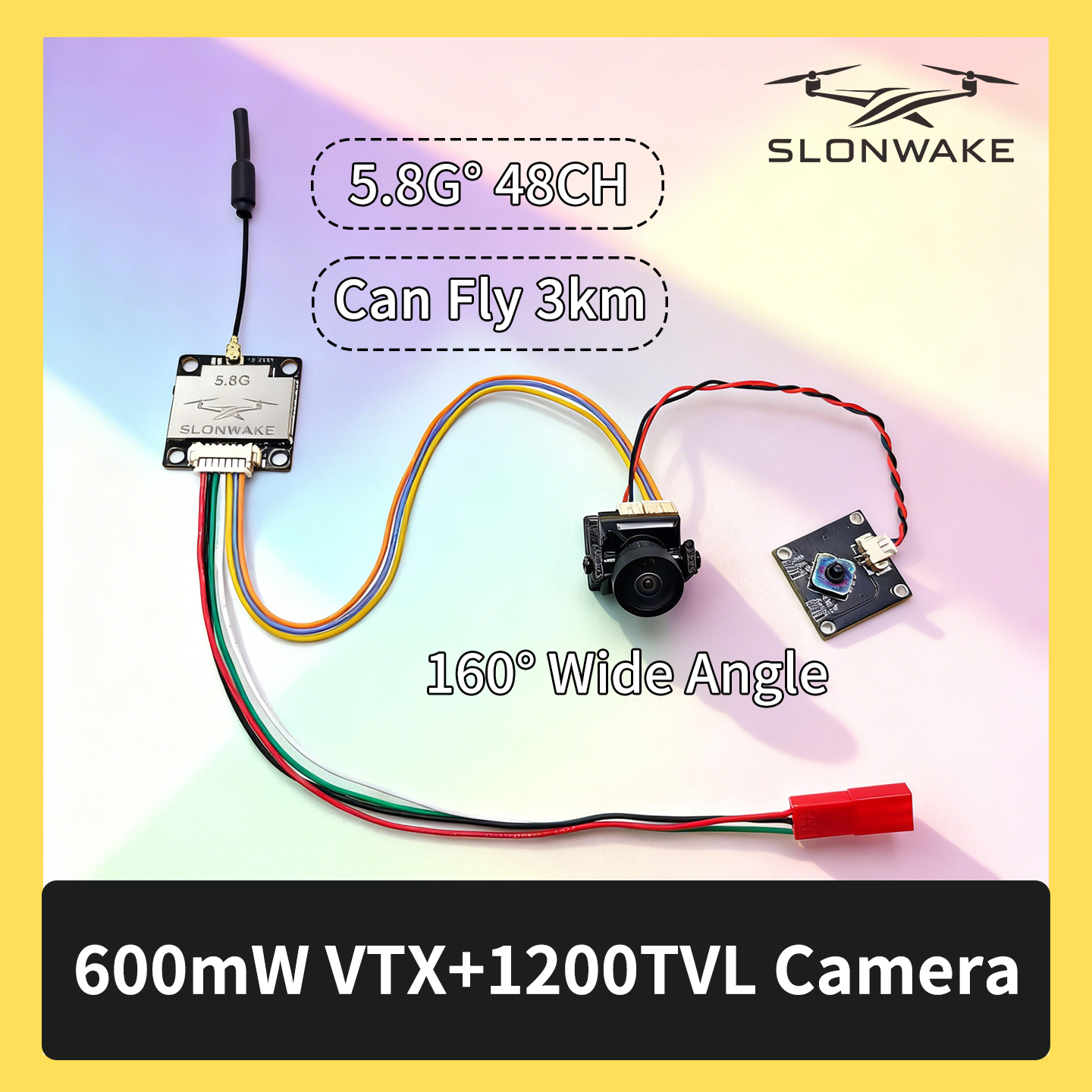 SLONWAKE 5.8G 600mW 7-24V FPV  - Drone Rc Camera reseña y precio