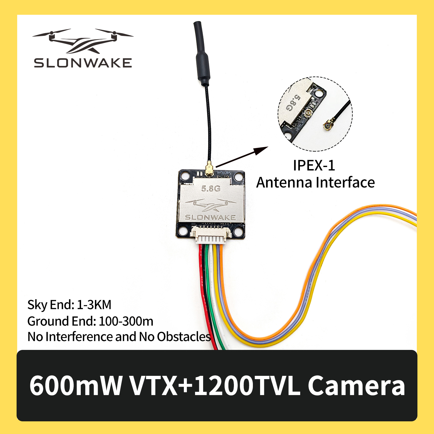 SLONWAKE 5.8G 600mW 7-24V FPV  - Drone Rc Camera reseña y precio