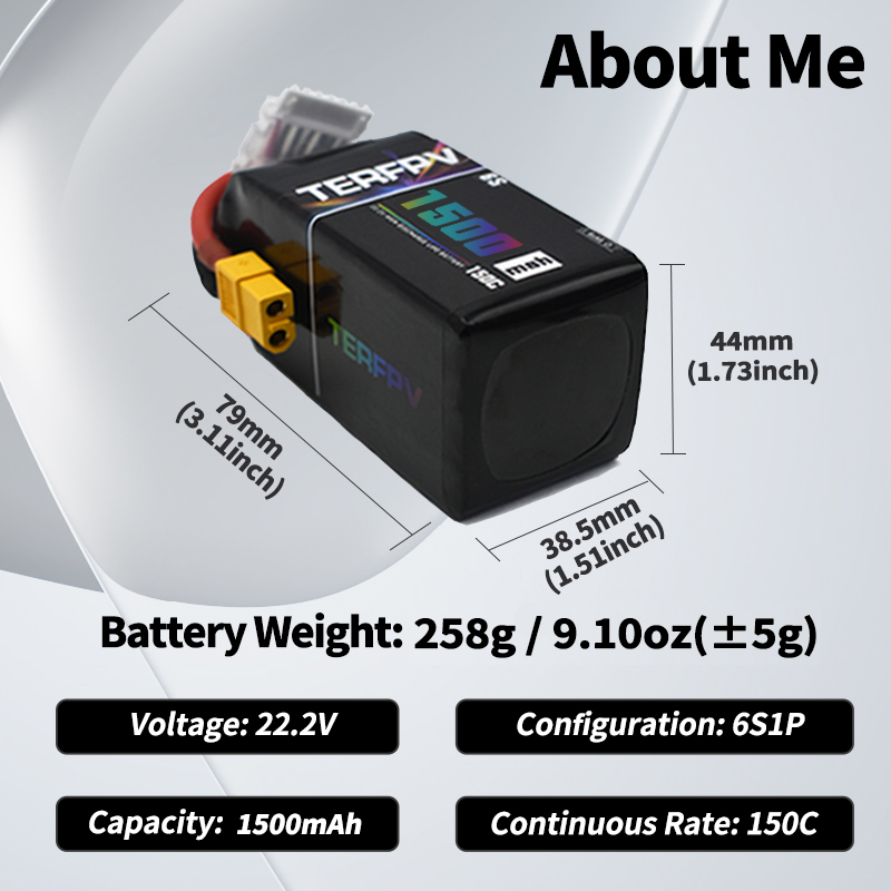 TERFPV Lipo Battery 6S 22.2V 1 - Drone Lipo Battery reseña y precio