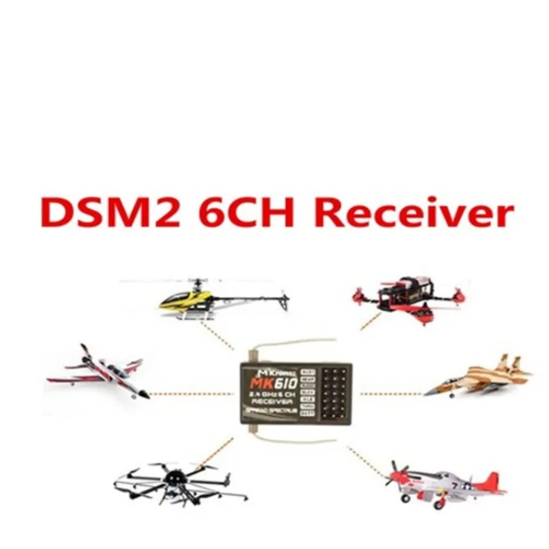 DSM2 MK610 AR6100 2.4G 6CH RC  - Drone Rc Receiver And Transmitter reseña y precio