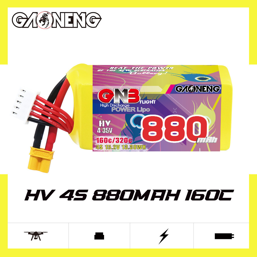 GNB 4S 880mAh 15.2V 160C/320C  - Drone Lipo Battery reseña y precio