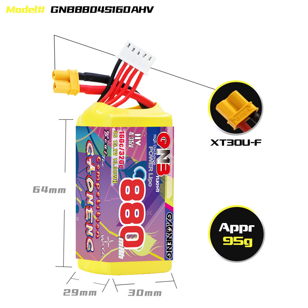 GNB 4S 880mAh 15.2V 160C/320C  - Drone Lipo Battery reseña y precio