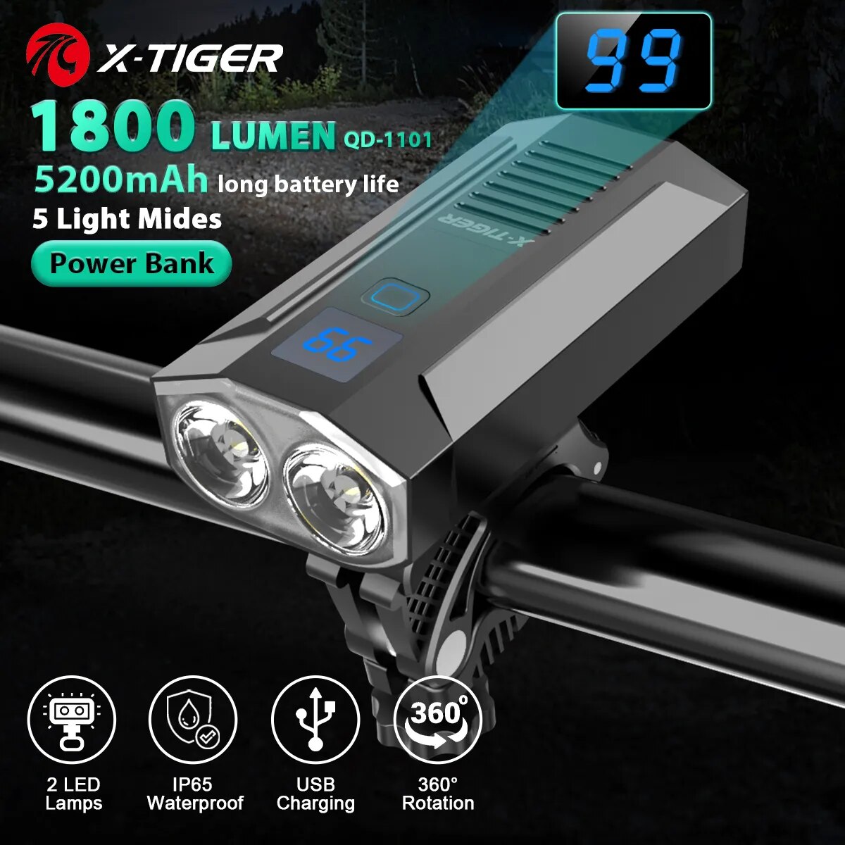 X-Tiger Bike Light Headlight B - Drone Keh Rc K11 Turbo reseña y precio