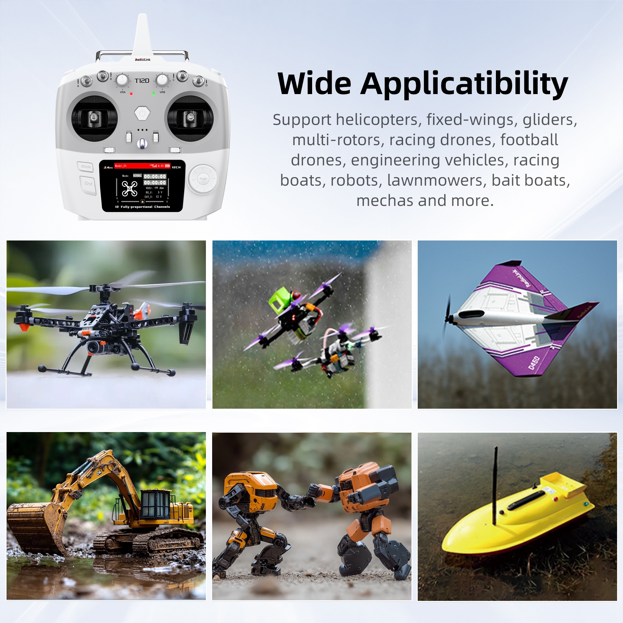 Radiolink T12D ELRS 12 Channel - Drone Rc Boat reseña y precio