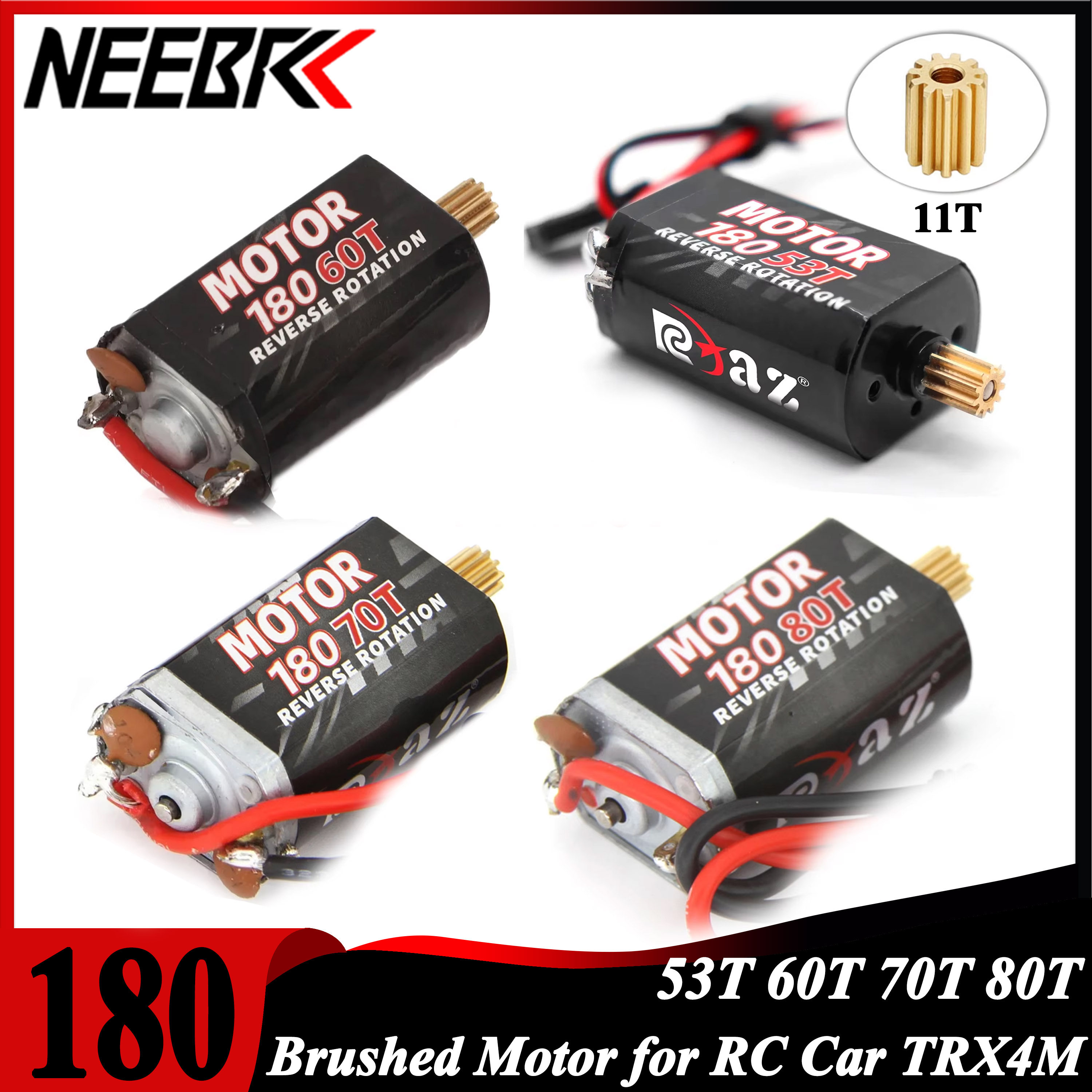 NEEBRC 180 Brushed Motor 53T 6 - Rc Rock Crawler reseña y precio