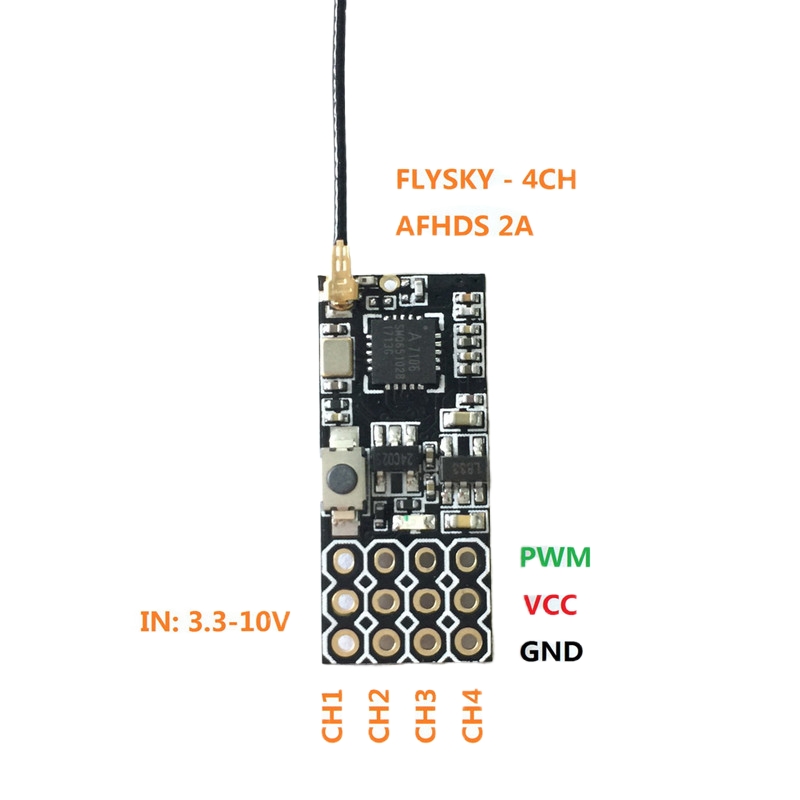 Flysky FS2A Mini Receiver 4CH  - Drone Lipo Battery reseña y precio