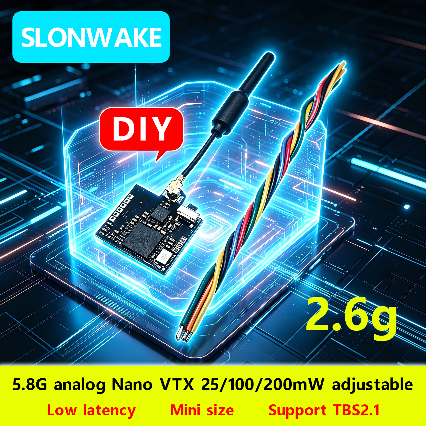 SLONWAKE Nano 5.8G 48CH 200mW  - Drone Rc Receiver And Transmitter reseña y precio