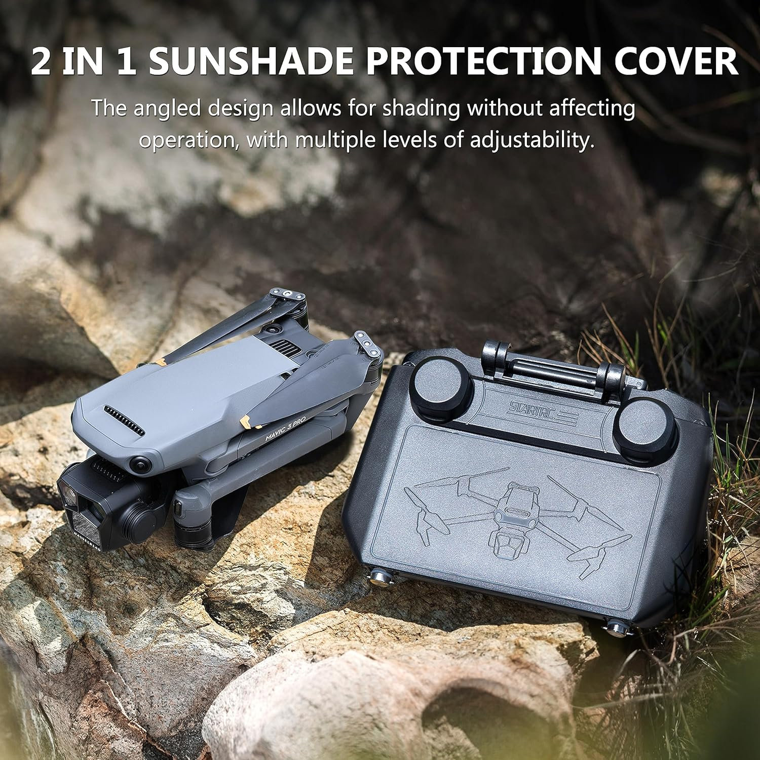 2-in-1 Sun Hood & Joystick Cov - Drone Dji Rc Pro 2 reseña y precio