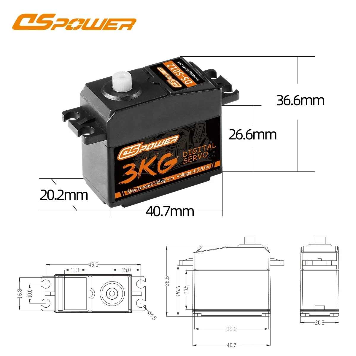 DSpower 3KG Plastic Gear Water - Drone Rc Boat reseña y precio