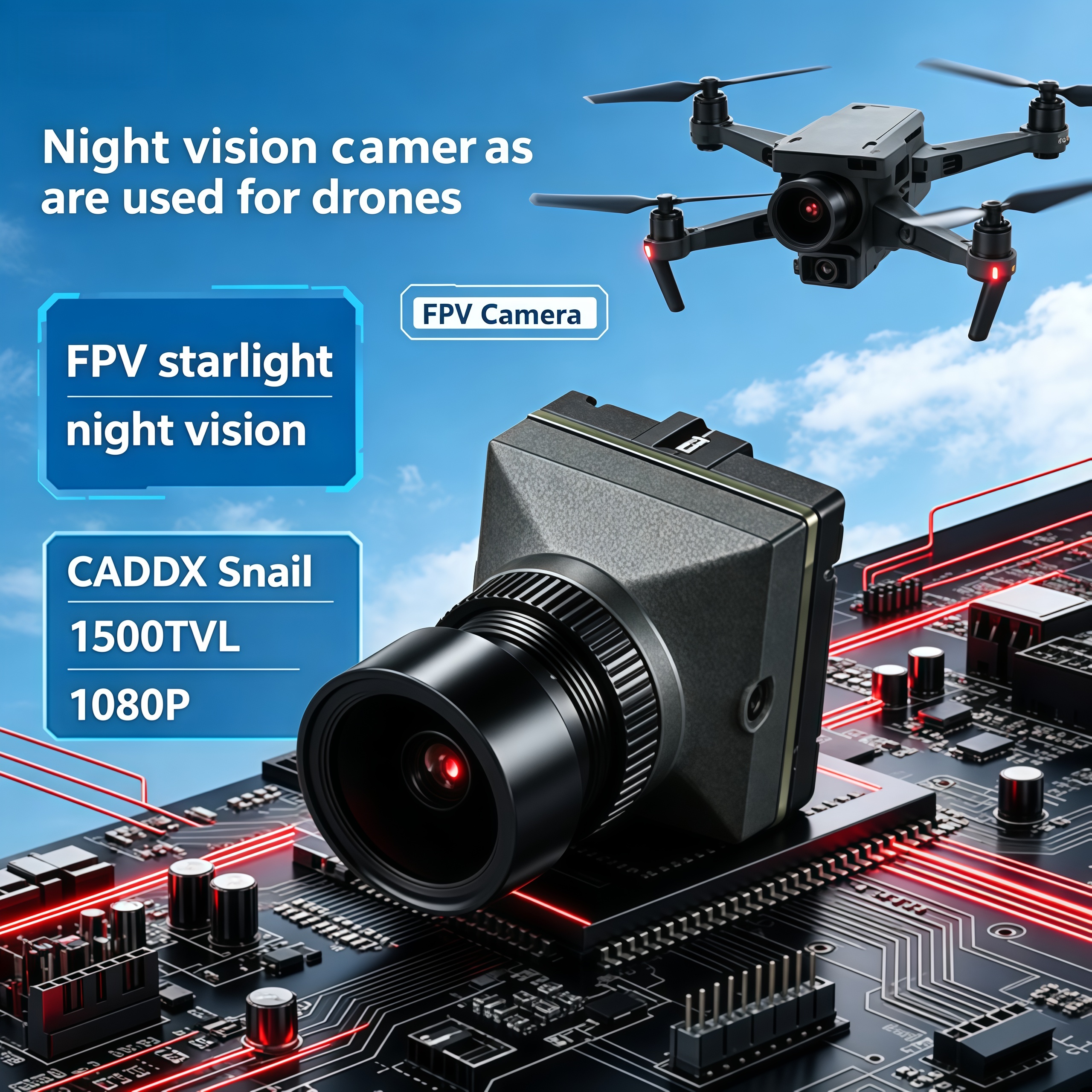 1500TVL HD CADDX Snail FPV Cam - Drone Rc Camera reseña y precio