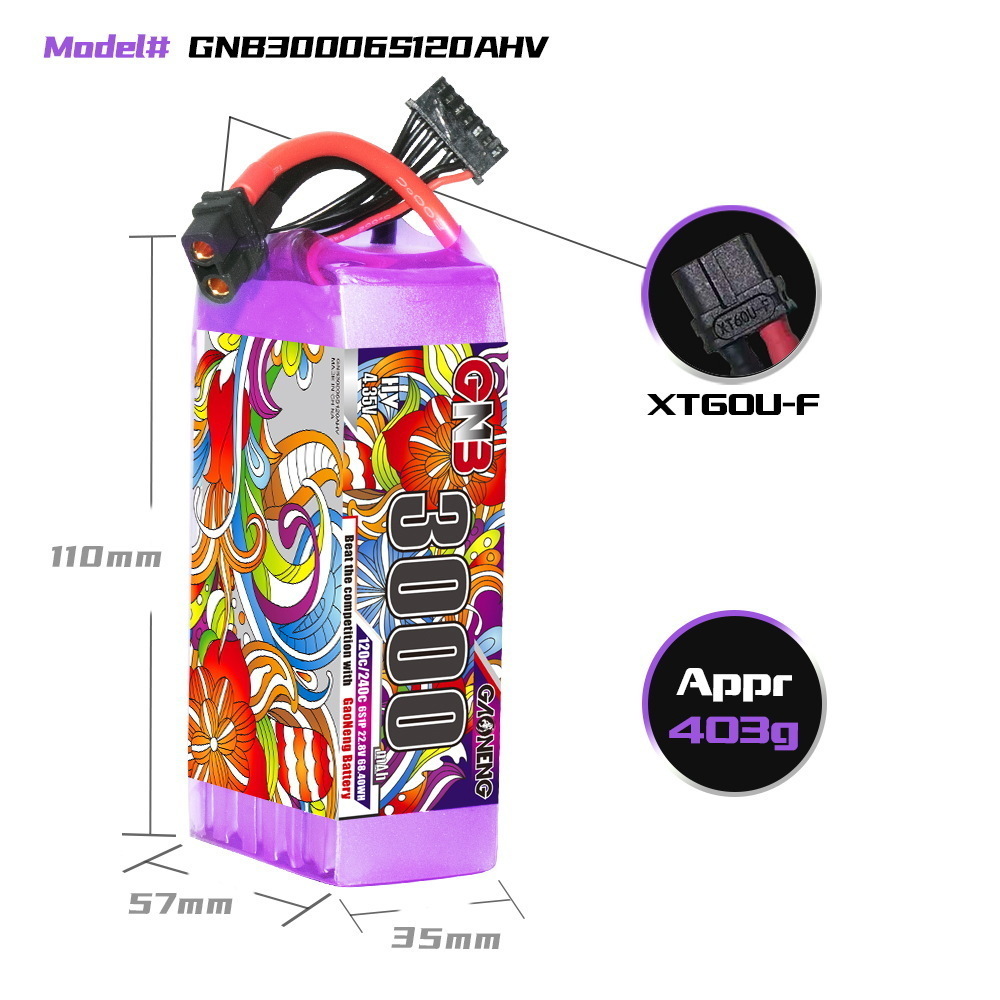 GNB Lipo Battery 6S 22.8V 3000 - Drone Lipo Battery reseña y precio